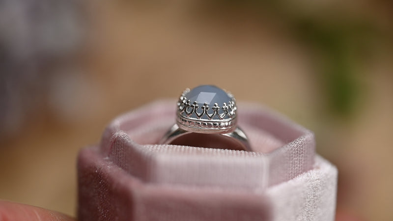 Blue Chalcedony ring - size 7