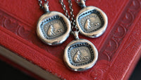 Cat and mouse seal necklace