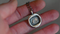 Cat and mouse seal necklace