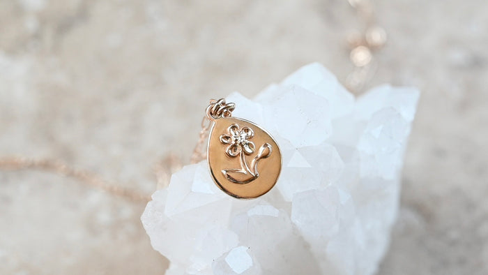 Apple blossom necklace