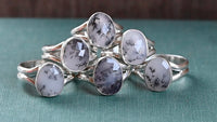Dendritic opal ring