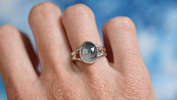 Dendritic opal ring