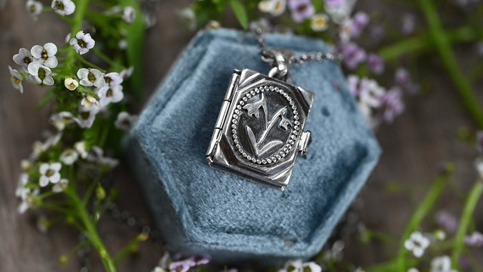 Snowdrop book locket