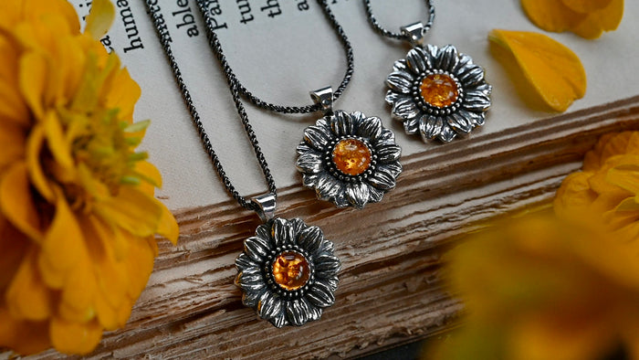 Sunflower necklace