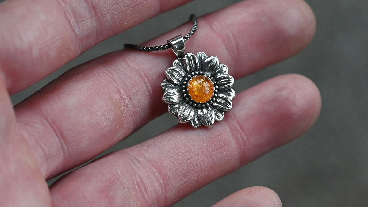 Sunflower necklace