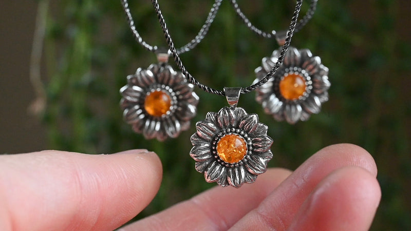 Sunflower necklace