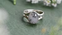 Dendritic opal ring
