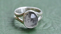 Dendritic opal ring