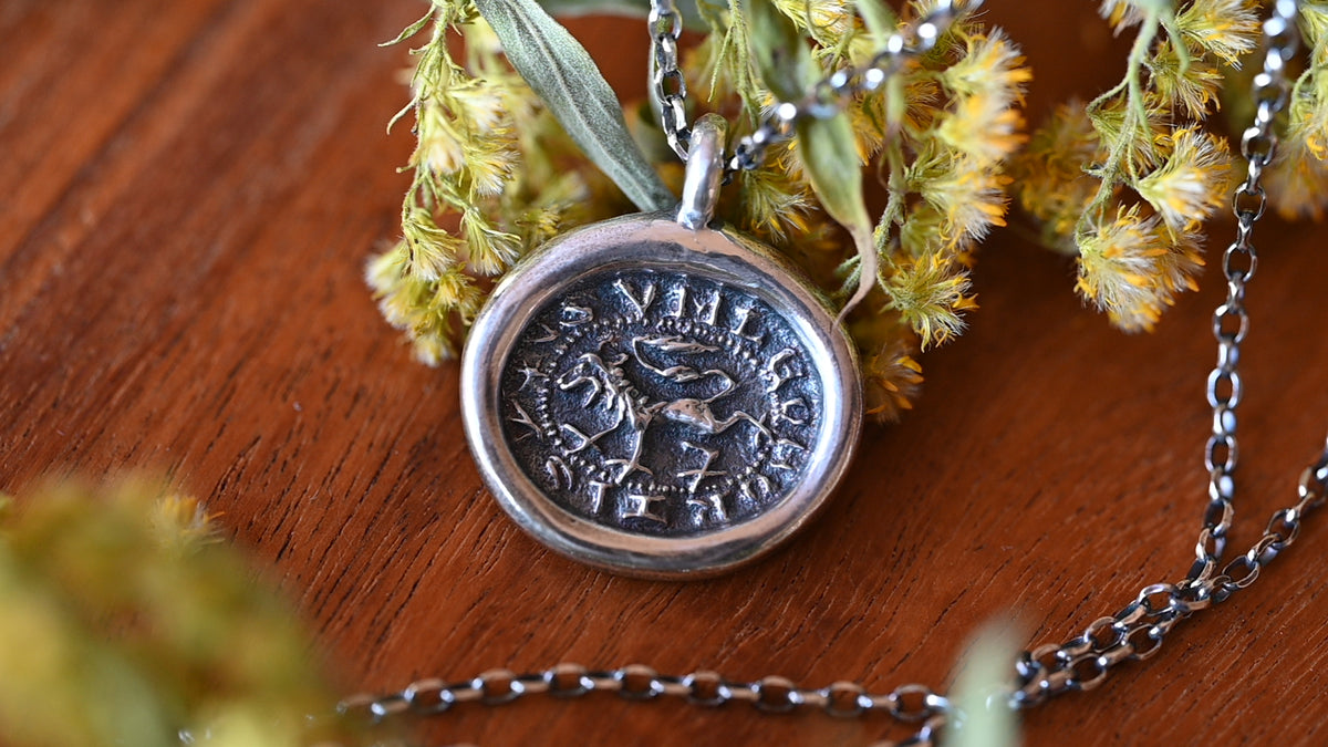 "Sum leo fortis" seal necklace