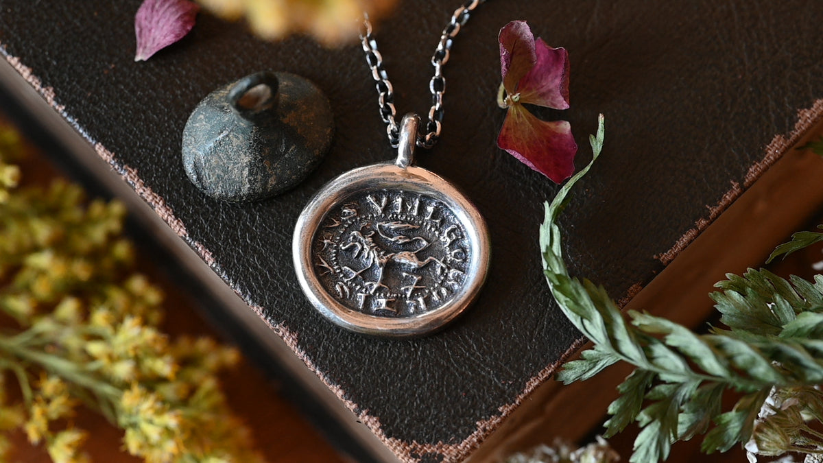 "Sum leo fortis" seal necklace