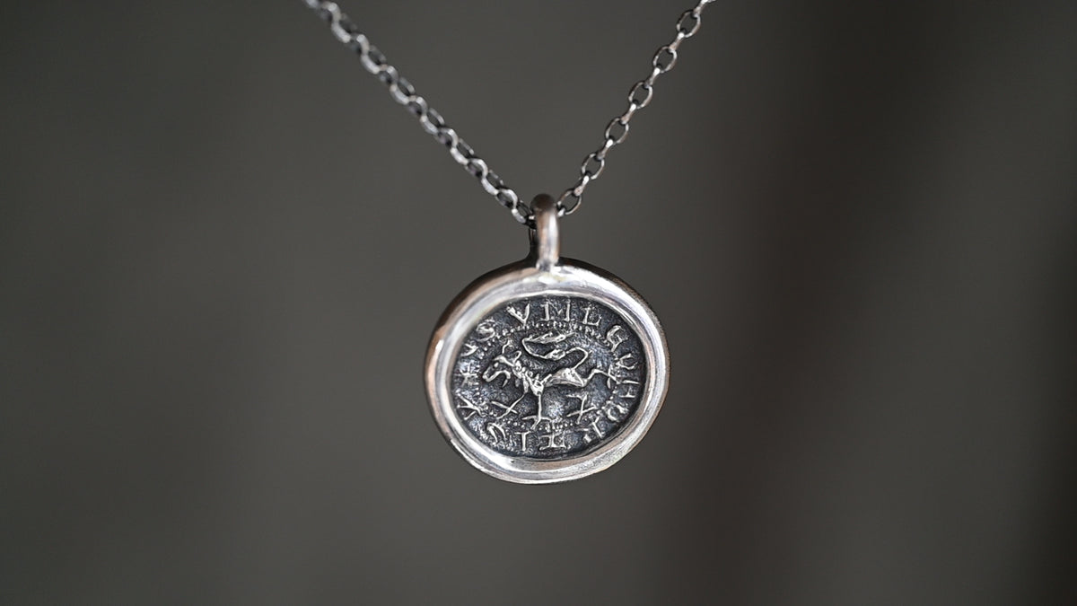 "Sum leo fortis" seal necklace