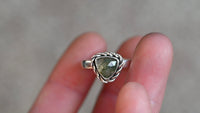 Moss agate ring