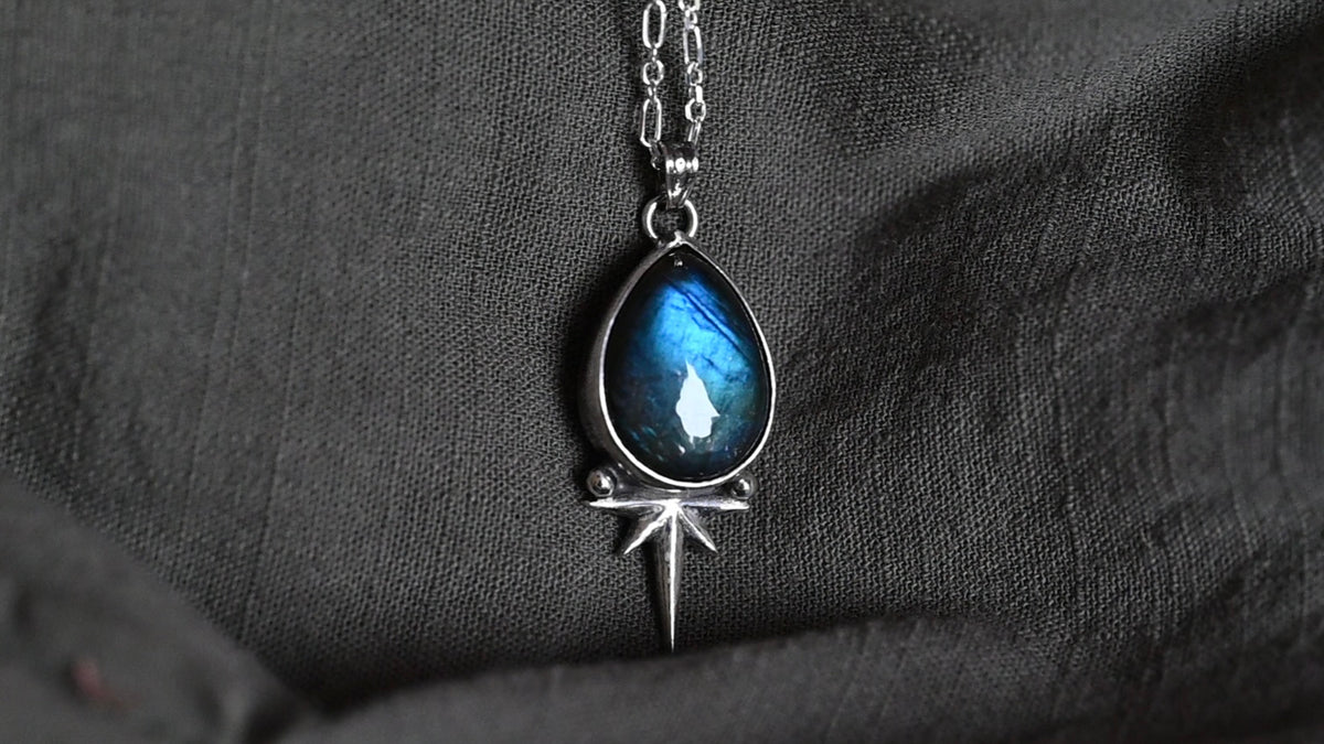 Labradorite star necklace