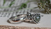 Moss agate ring