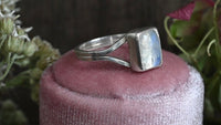Rainbow moonstone ring - Size 6