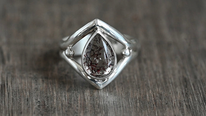 Strawberry quartz ring - size 7.5