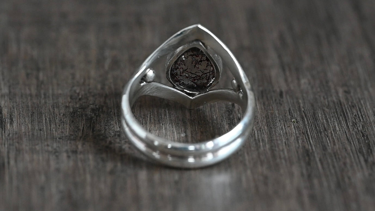 Strawberry quartz ring - size 7.5