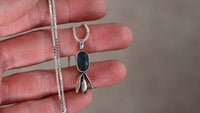 Kyanite succulent necklace