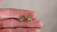 Amber wreath studs