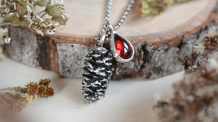 Alder cone necklace