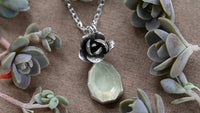 Prehnite succulent necklace