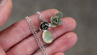 Prehnite succulent necklace