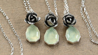 Prehnite succulent necklace