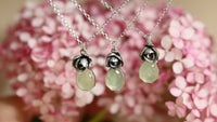 Prehnite succulent necklace