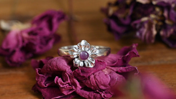 Pink sapphire ring