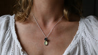 Prehnite succulent necklace