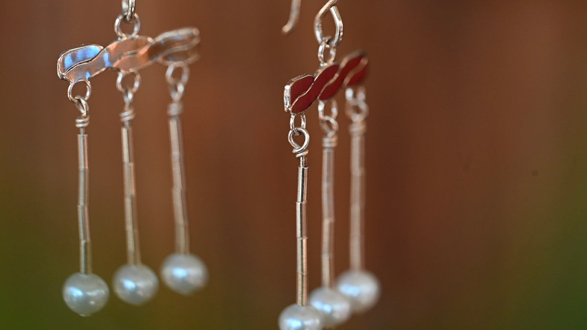 Gold crotalia earrings