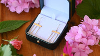 Gold crotalia earrings