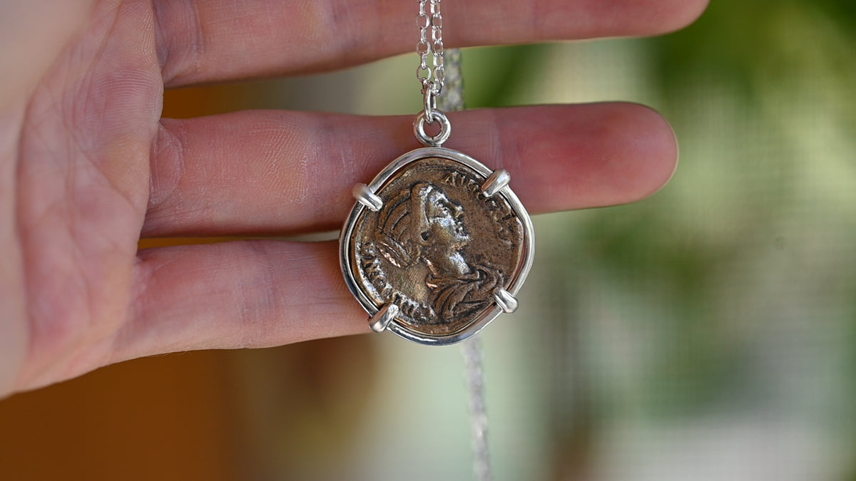 Crispina Augusta coin pendant