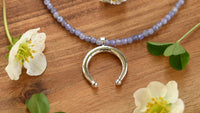 Lunula necklace (tanzanite)