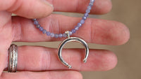Lunula necklace (tanzanite)