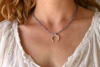 Lunula necklace (tanzanite)