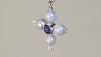 Pearl cross pendant