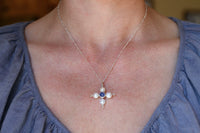 Pearl cross pendant