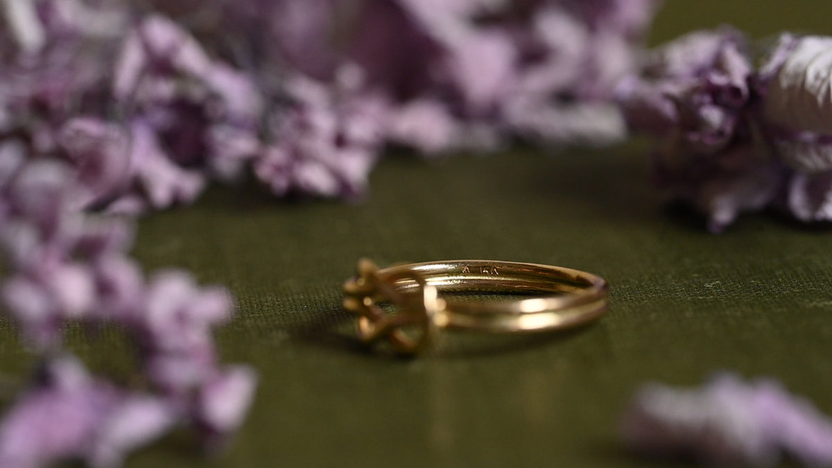 Gold Heracles knot ring