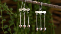 Crotalia earrings (lavender pearls)