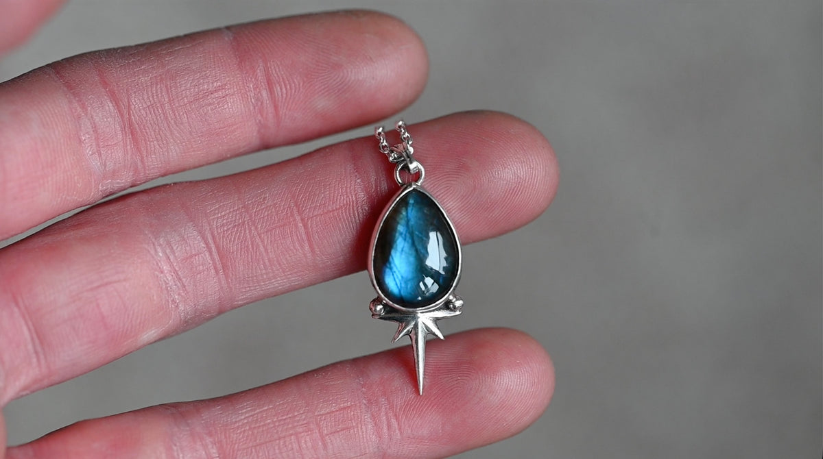 Labradorite star necklace